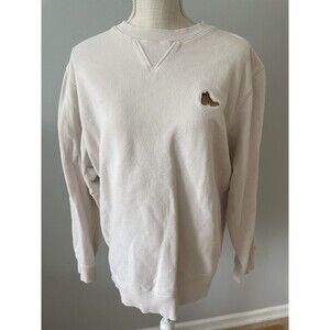 Timberland‎ Crewneck Boot Sweatshirt Crewneck Sweater Pullover Size M Cream